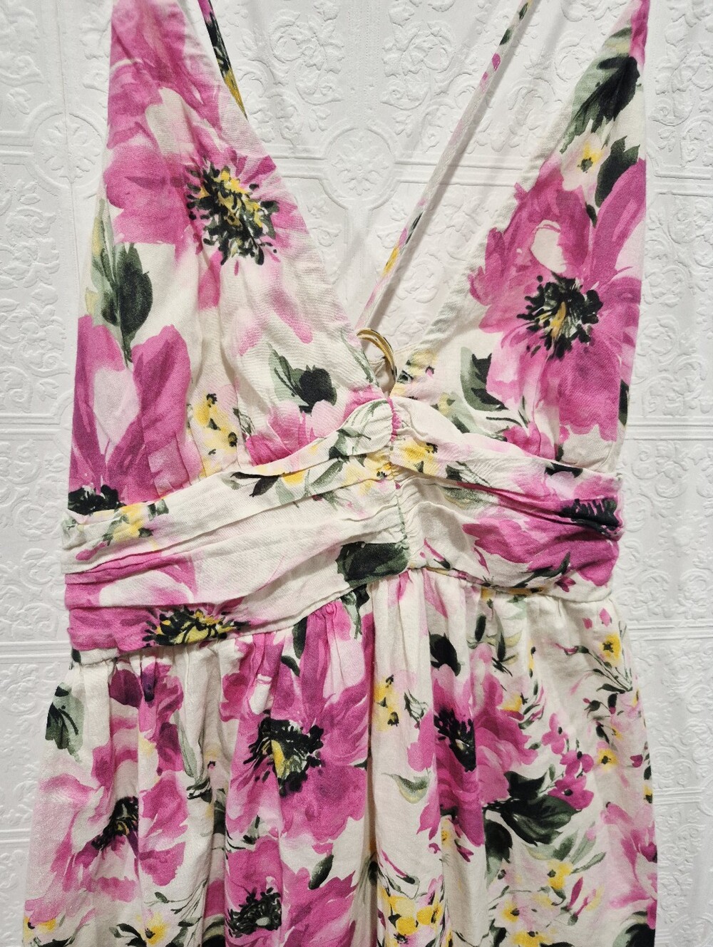 Abercrombie & Fitch Pink & White Floral Tiered Maxi Dress - Picture 6 of 14